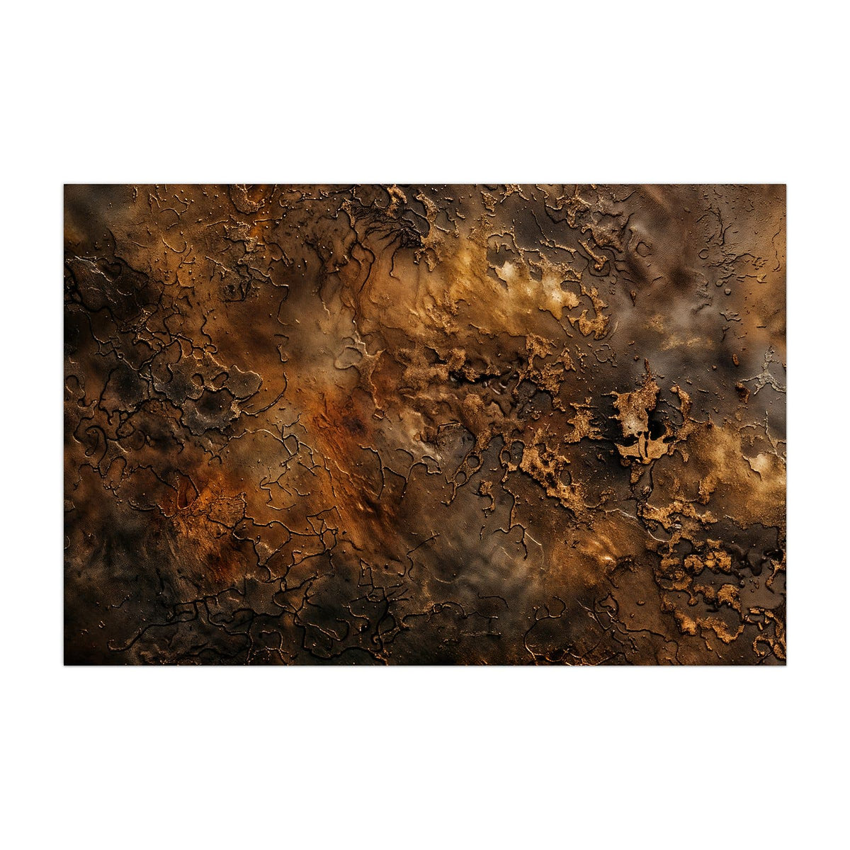 Küchenrückwand aus Glas Dunkle Bronzepatina im Hochformat, Motiv bildfüllend von vorn