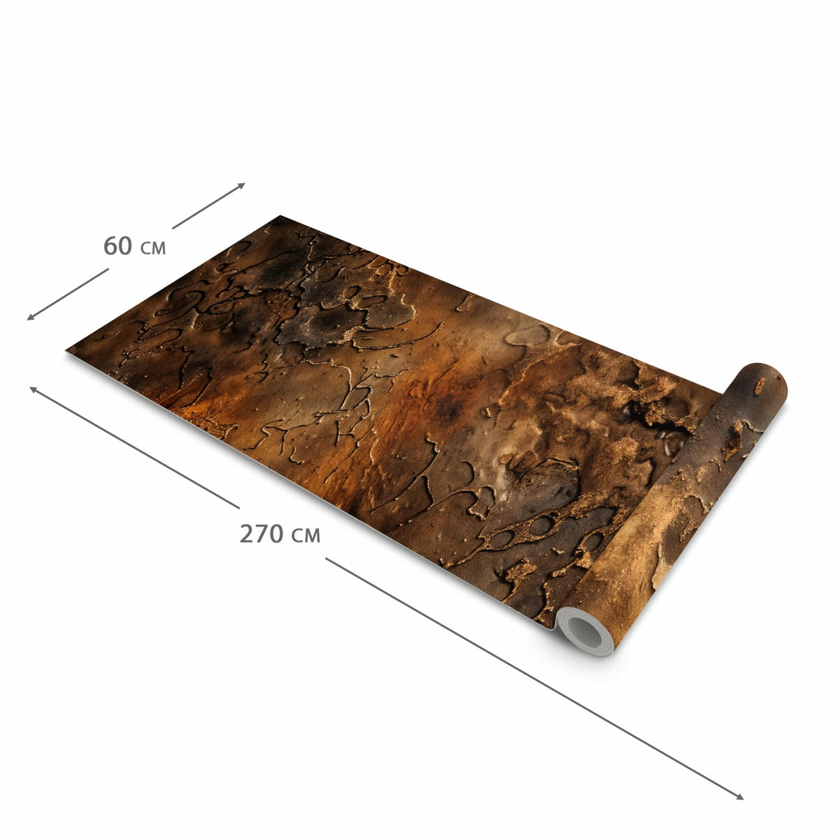 Bodenschonender großer Küchenteppich mit Motiv Abstrakte Erde in der Größe 90x240 cm