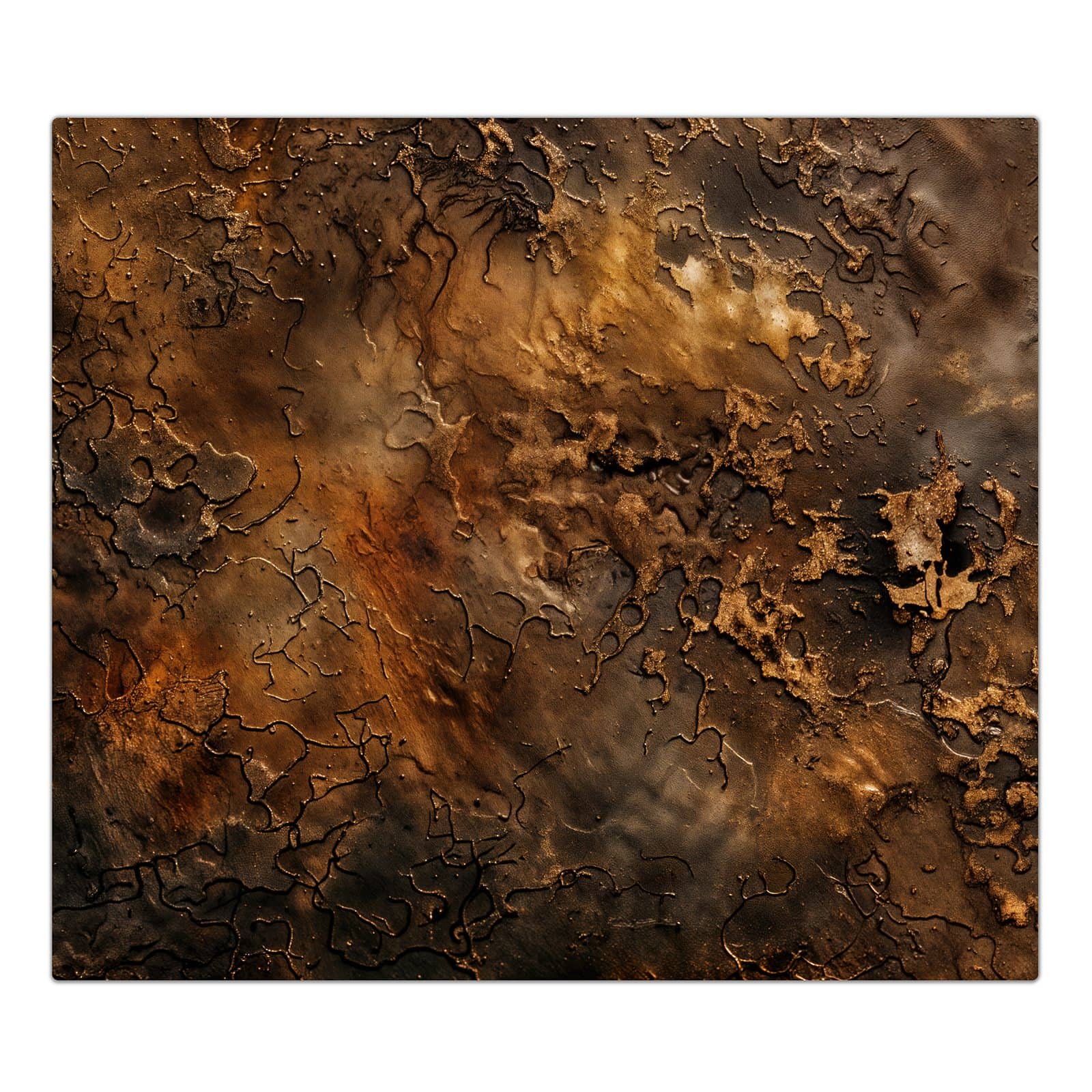 1-teilige Kochfeldabdeckung mit Abstrakte Erde-Motiv in der Frontansicht #grösse_1-Teilig (60x52cm)