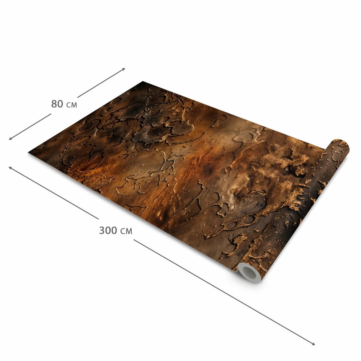 Abriebfester rutschfester Küchenläufer mit Motiv Abstrakte Erde in der Größe 90x240 cm