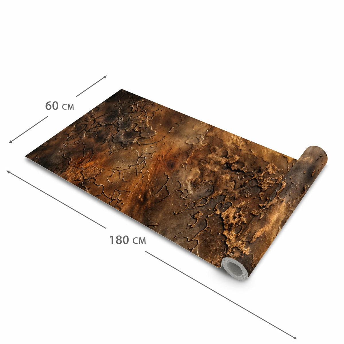 Bodenschonender Küchenteppich mit Motiv Abstrakte Erde in der Grösse 90x240 cm, waschbar