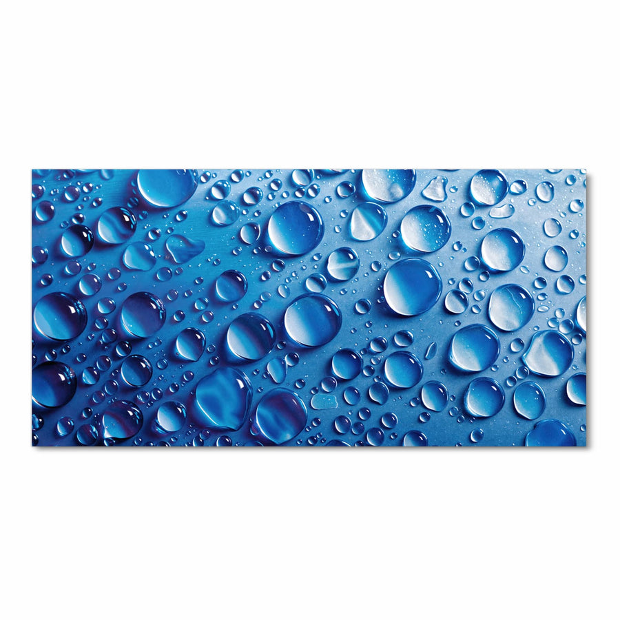 Maße Küchenläufer - Tropfen auf Blau