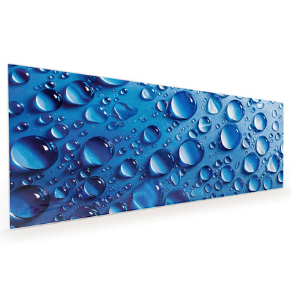 Küchenrückwand mit dem Motiv Tropfen auf Blau