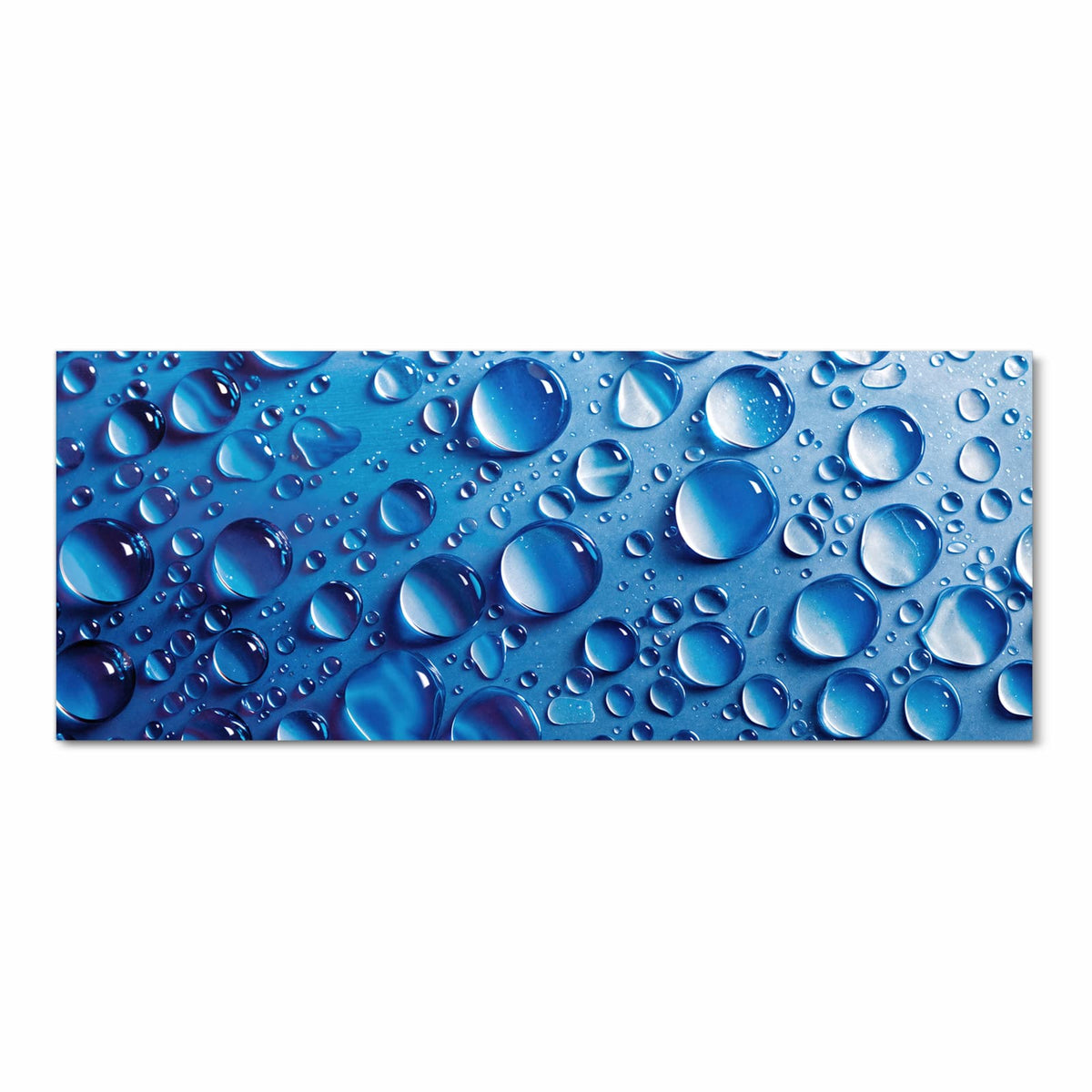 Pflegeleichter Küchenläufer mit Motiv Wassertropfen in Frontansicht