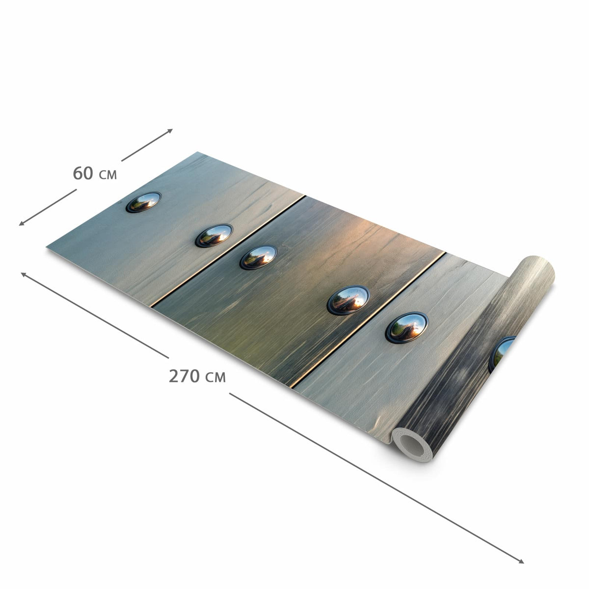 Zeitsparender waschbarer Küchenteppich mit Motiv Metallene Paneele in der Grösse 80x300 cm