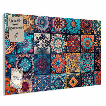 Metall Magnettafel mit dem Motiv Kacheln mit Mandalas