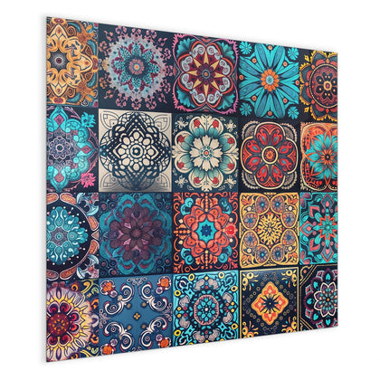 Magnettafel mit dem Motiv Kacheln mit Mandalas