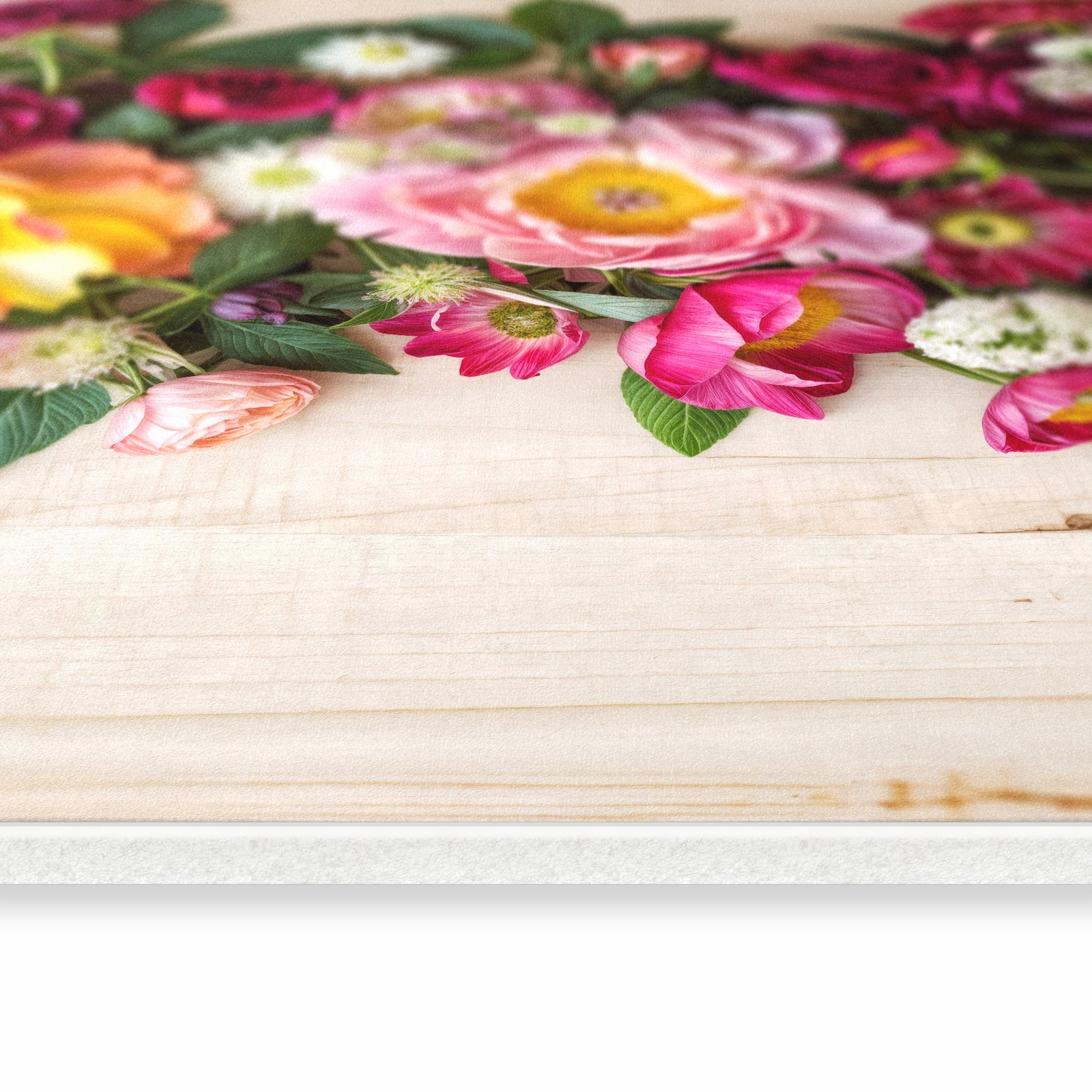 Küchenteppich mit Motiv Blumenbouquet in seitlicher Ansicht für angenehme Haptik