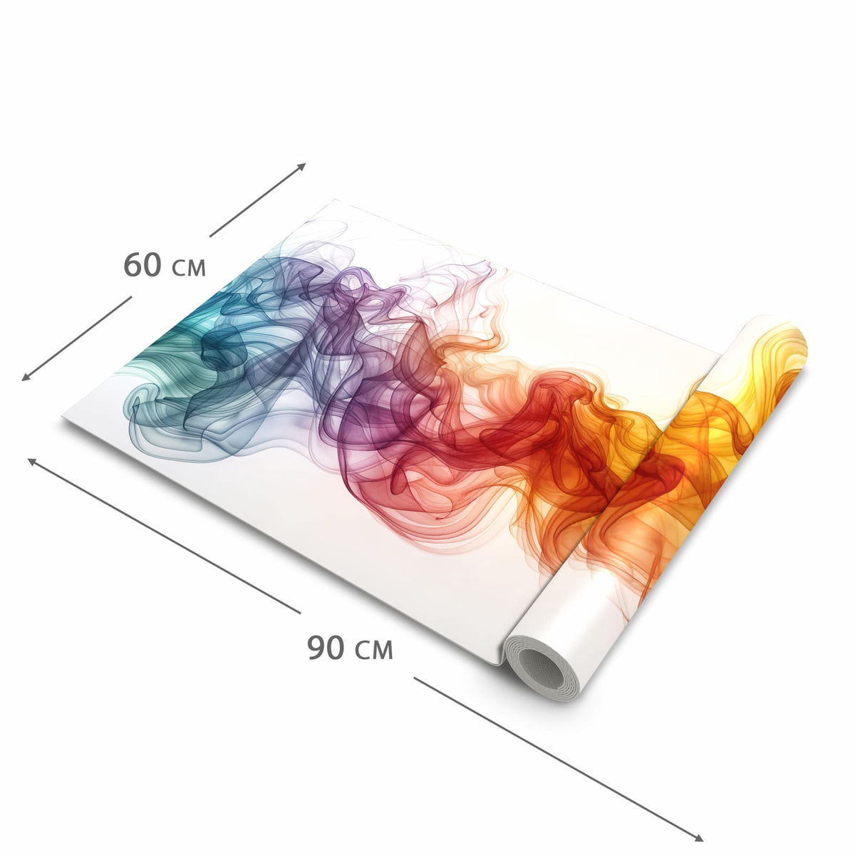Küchenteppich mit Motiv Bunte Wirbel in der Grösse 80x250 cm für Ordnung & Übersicht