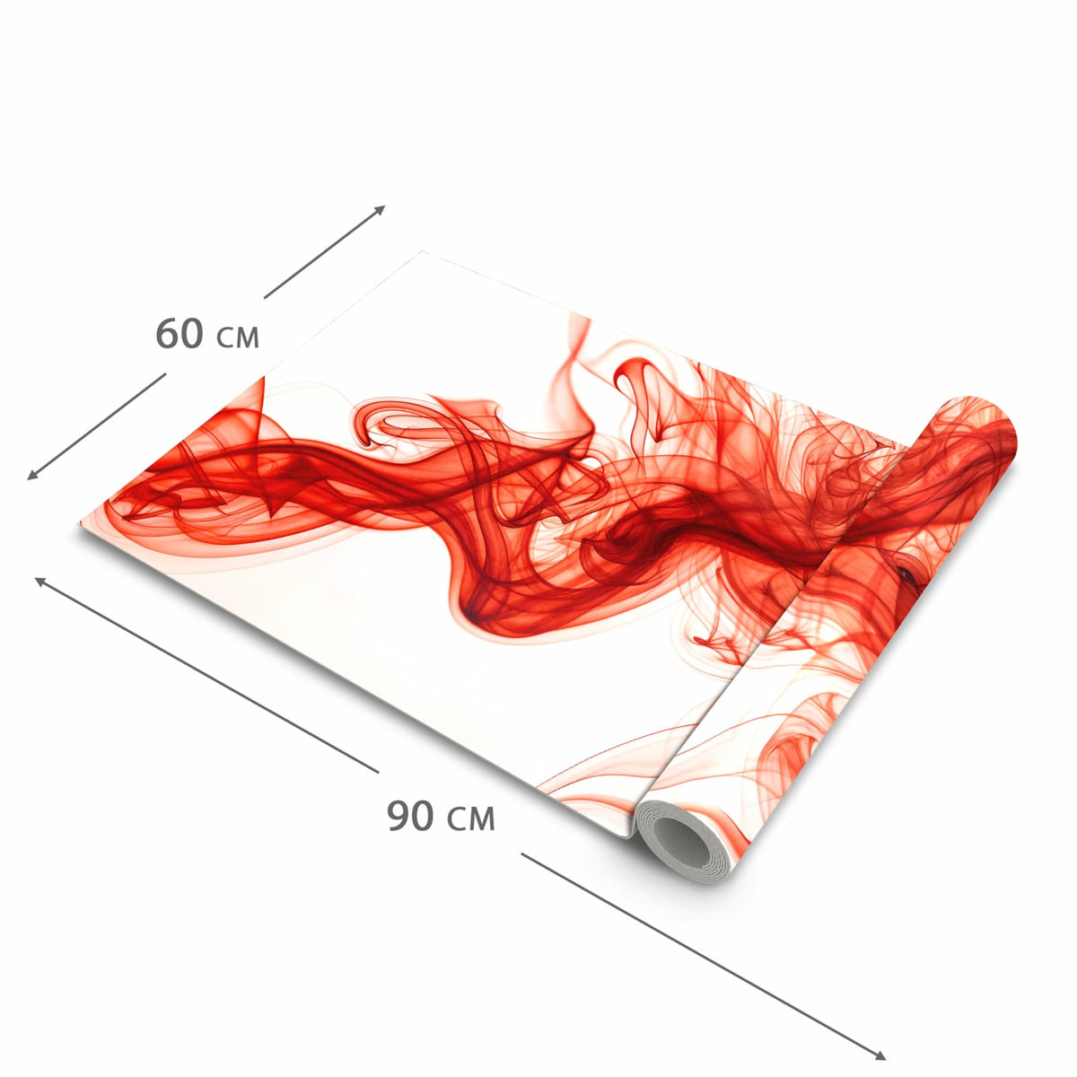 Flacher rutschfester Küchenläufer mit Motiv Abstrakter Rauch in der Grösse 80x200 cm