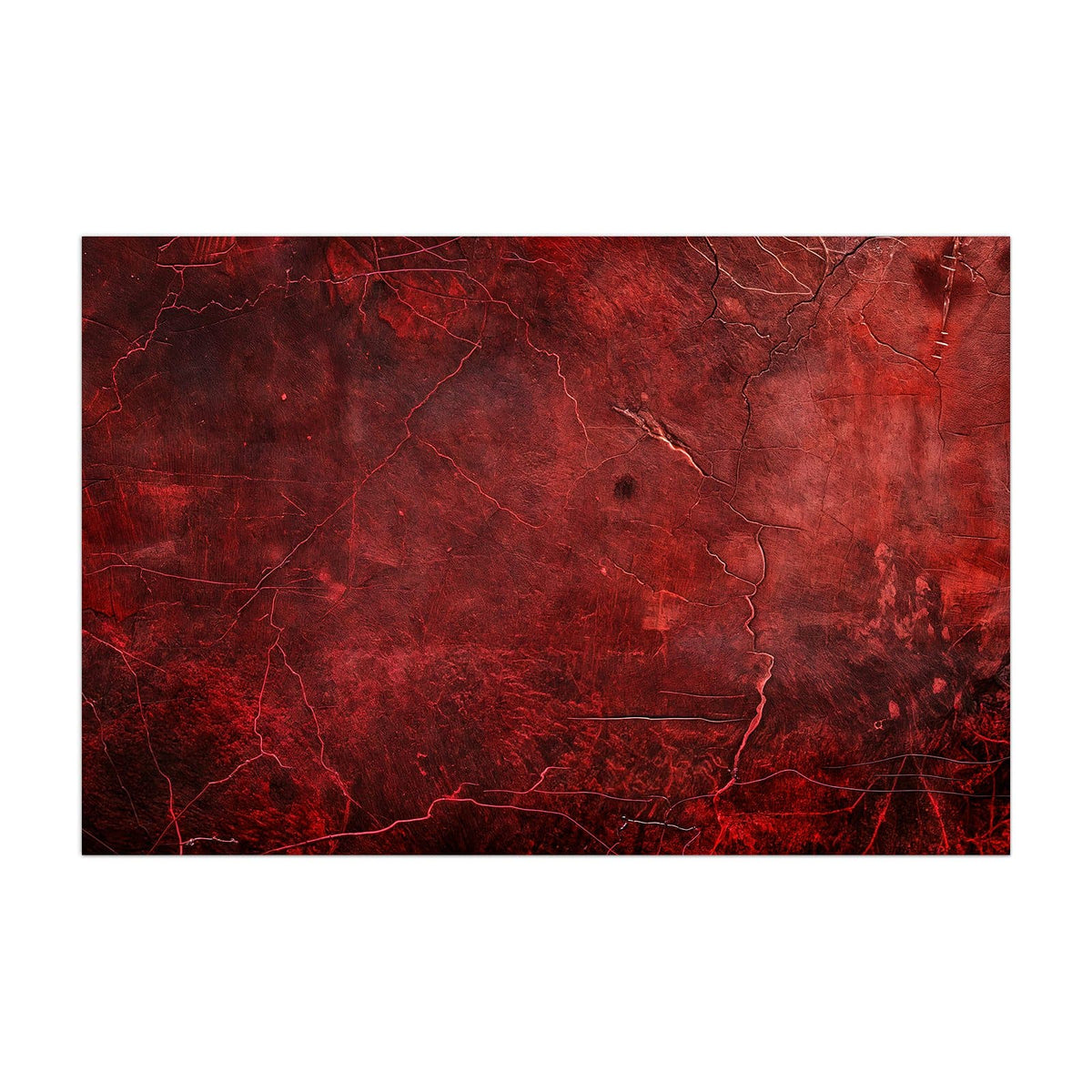 Küchenrückwand aus Glas Rissiges Rot im Hochformat, Motiv bildfüllend von vorn
