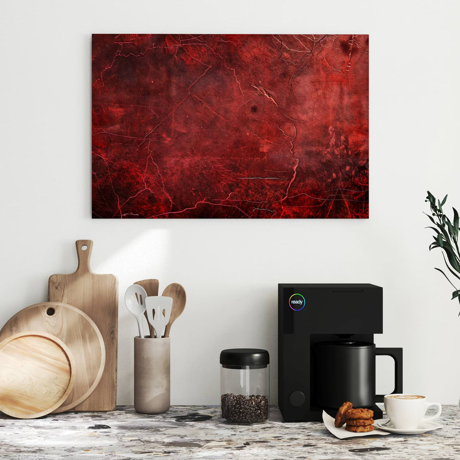 Maße Metall Magnettafel - Rissiges Rot