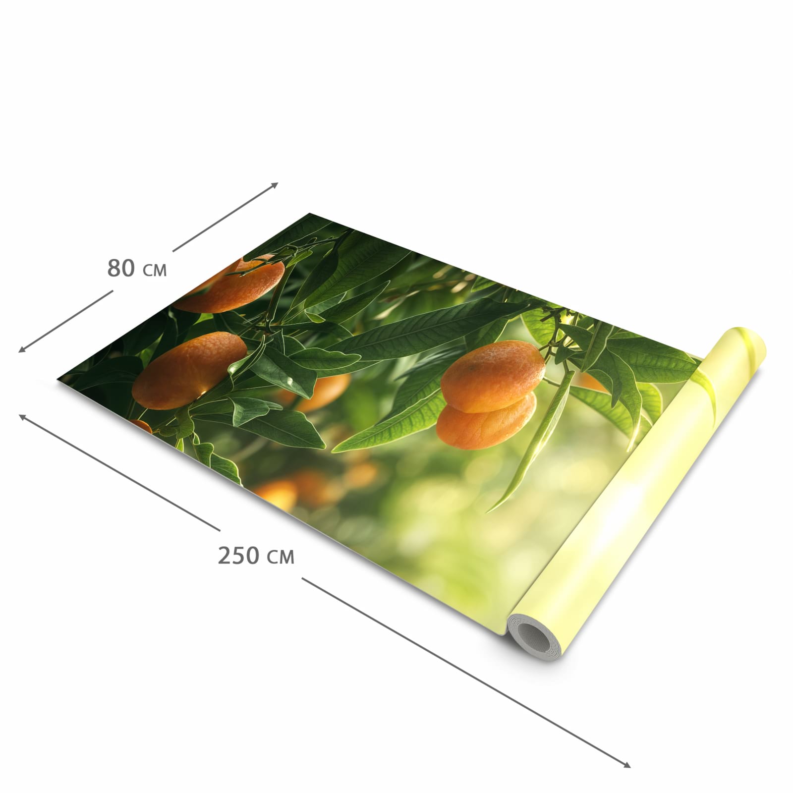 Küchenteppich mit Motiv Orangenbaum Closeup in der Grösse 80x200 cm zum sicheren Aufbewahren