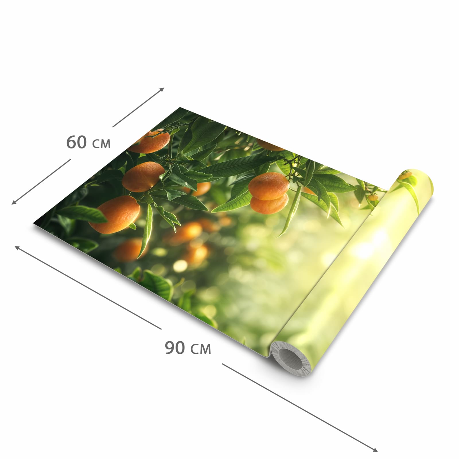 Farbbeständiger Küchenteppich mit Motiv Orangenbaum Closeup in der Grösse 80x200 cm