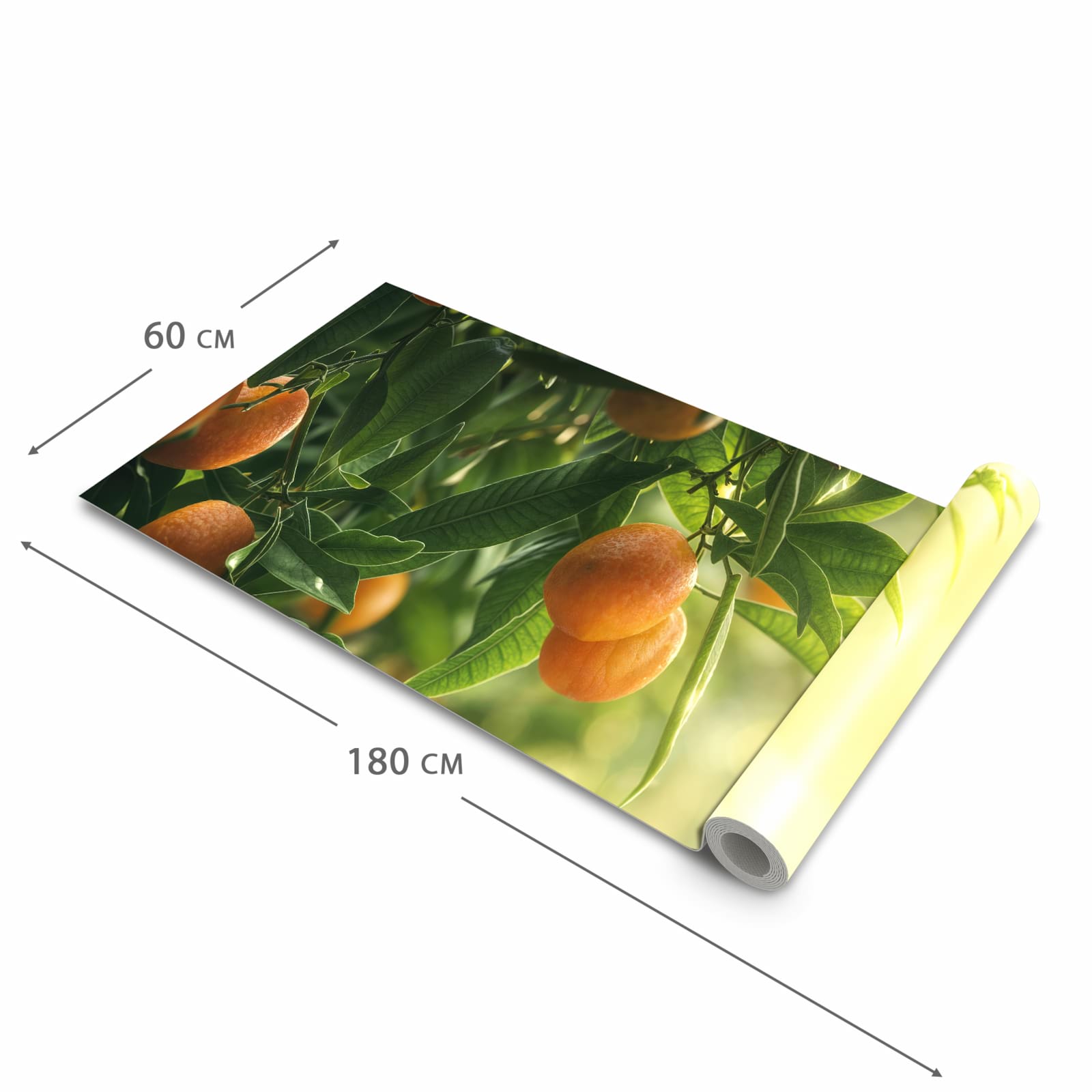 Feuchtigkeitsresistenter Bodenläufer mit Motiv Orangenbaum Closeup in der Grösse 80x200 cm