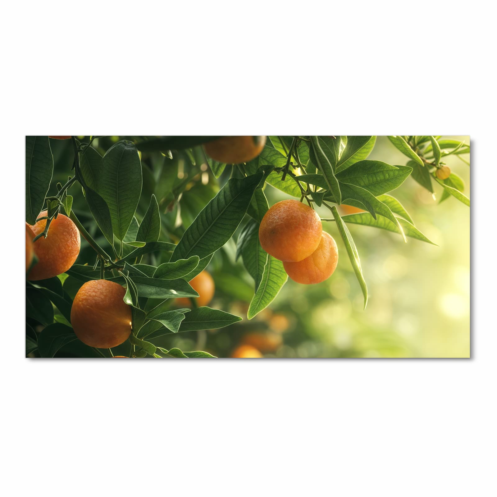 Hygienischer rutschfester Küchenläufer mit Motiv Orangenbaum Closeup in Frontansicht