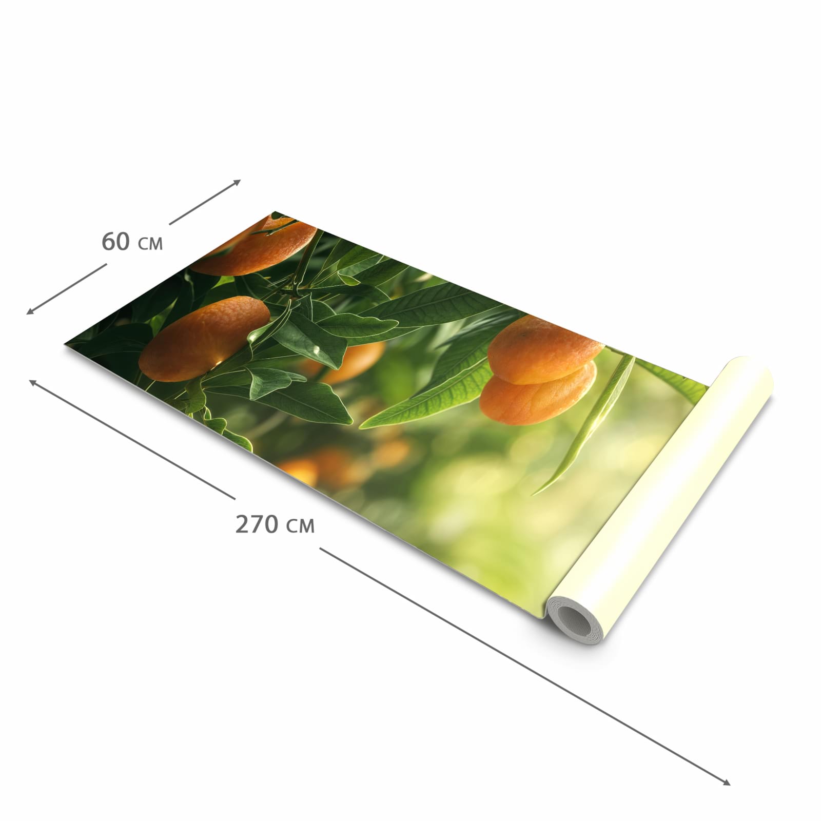 Küchenteppich mit Motiv Orangenbaum Closeup in der Grösse 80x200 cm für Ordnung & Übersicht