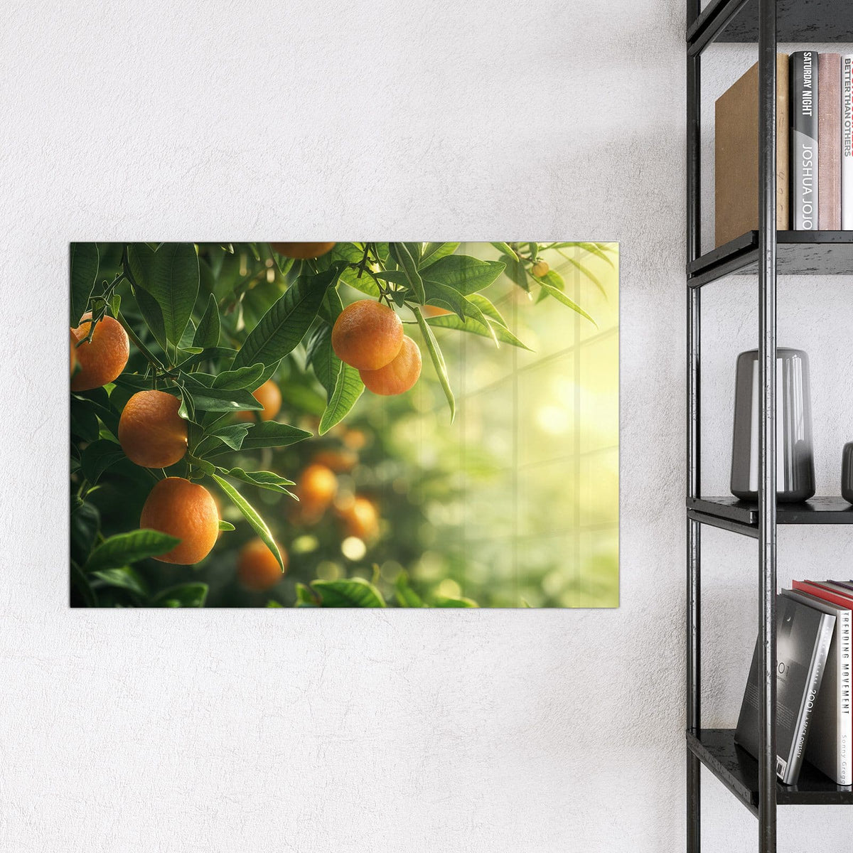 Magnettafel - Reife Orangen am Zweig – Reife Orangen am sonnigen Zweig