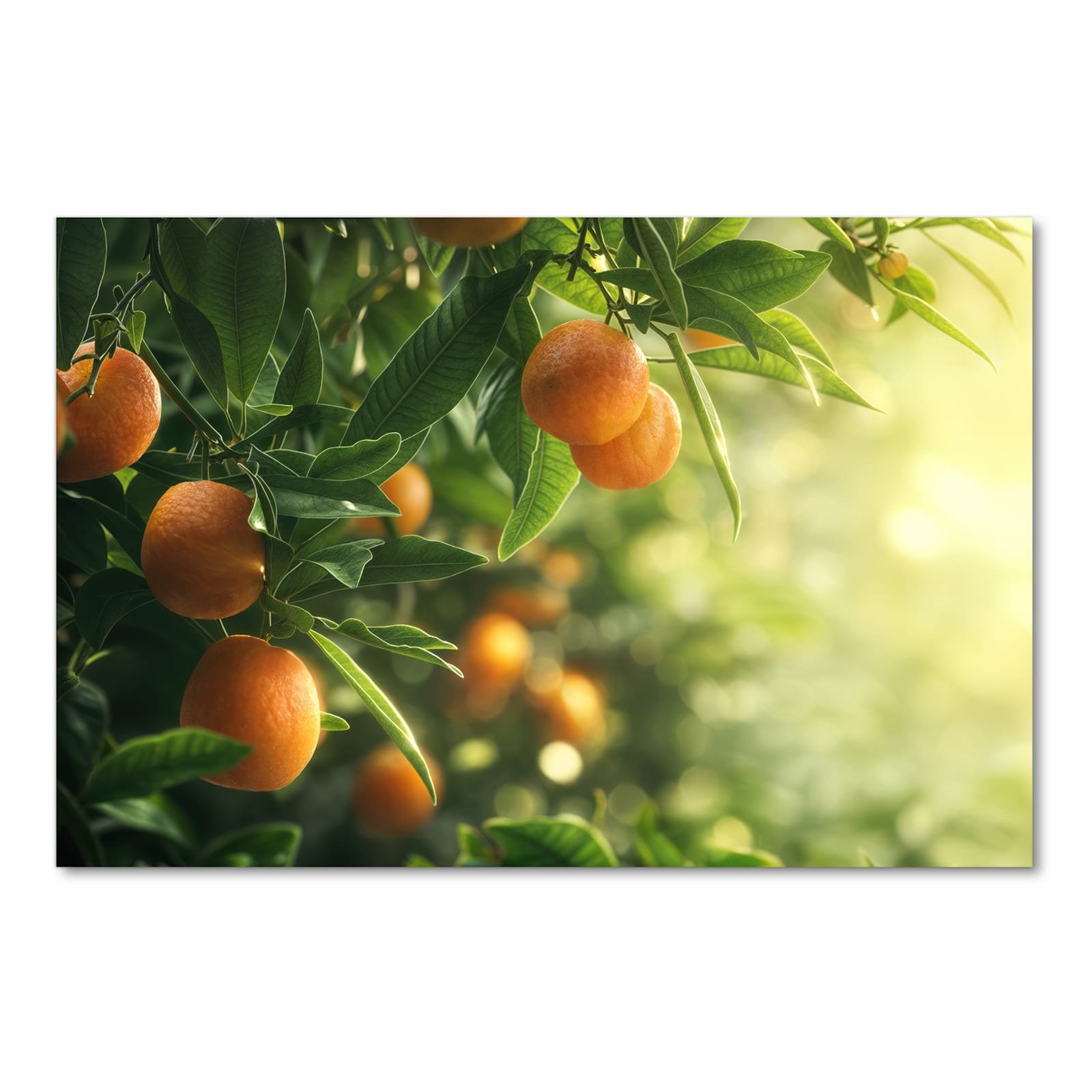 Bodenschonender Küchenteppich mit Motiv Orangenbaum Closeup in Frontansicht