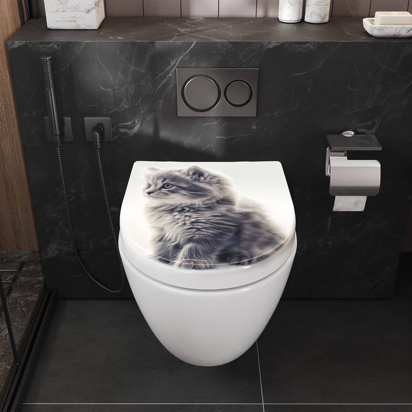 WC-Sitz mit Absenkautomatik Kitten Portrait
