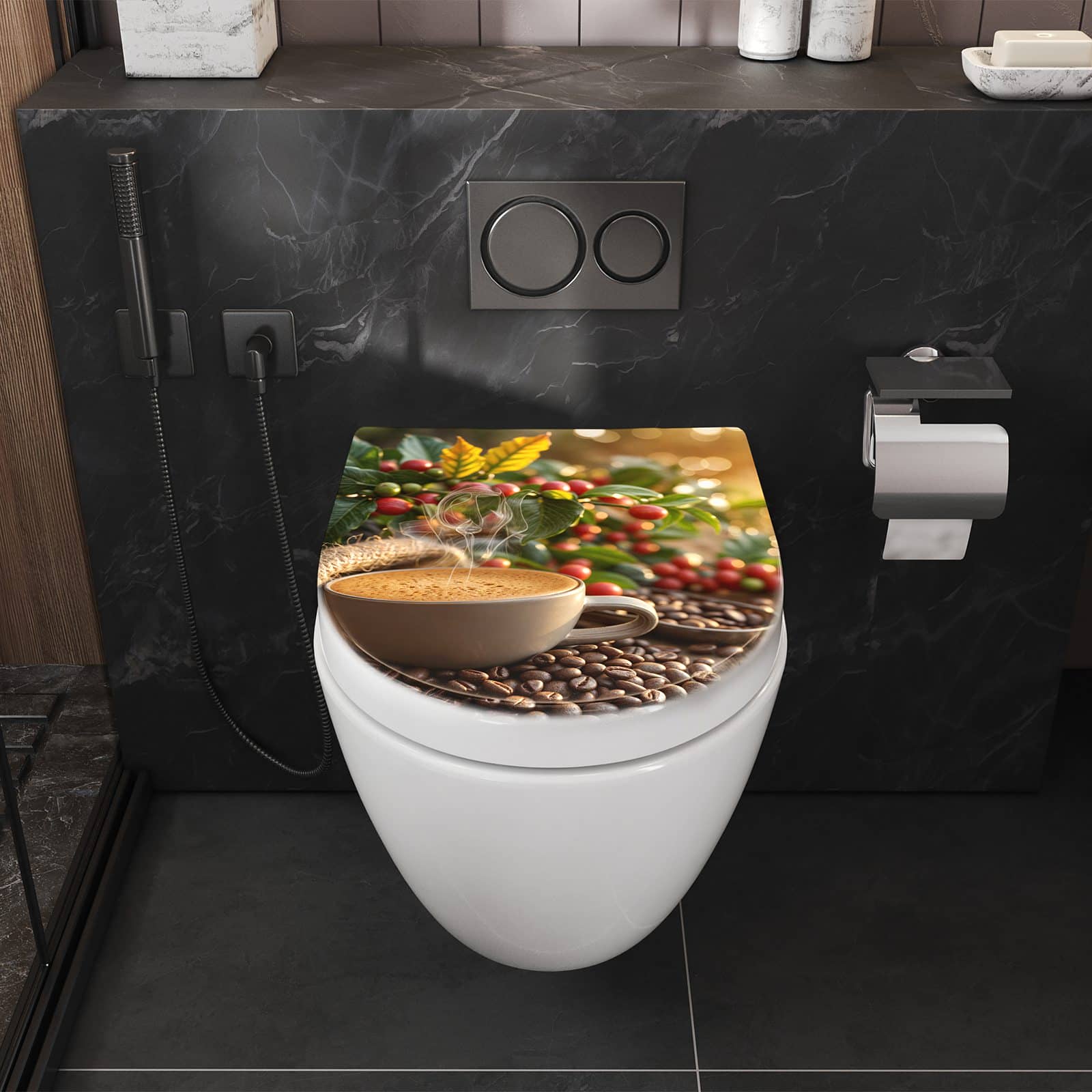 WC-Sitz mit Absenkautomatik Kaffeeerntemorgen