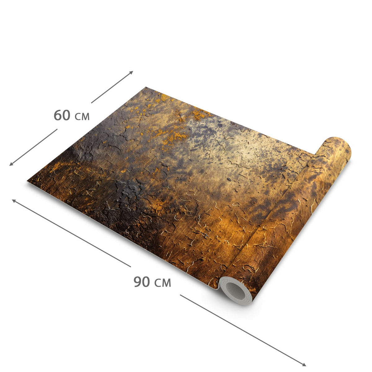 Hygienischer rutschfester Läufer mit Motiv Golden Texture in der Grösse 60x270 cm