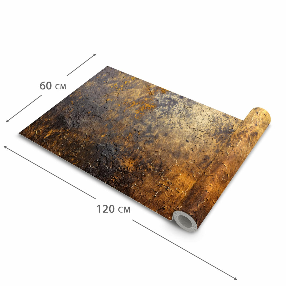Flacher Küchenläufer mit Motiv Golden Texture in der Grösse 60x270 cm