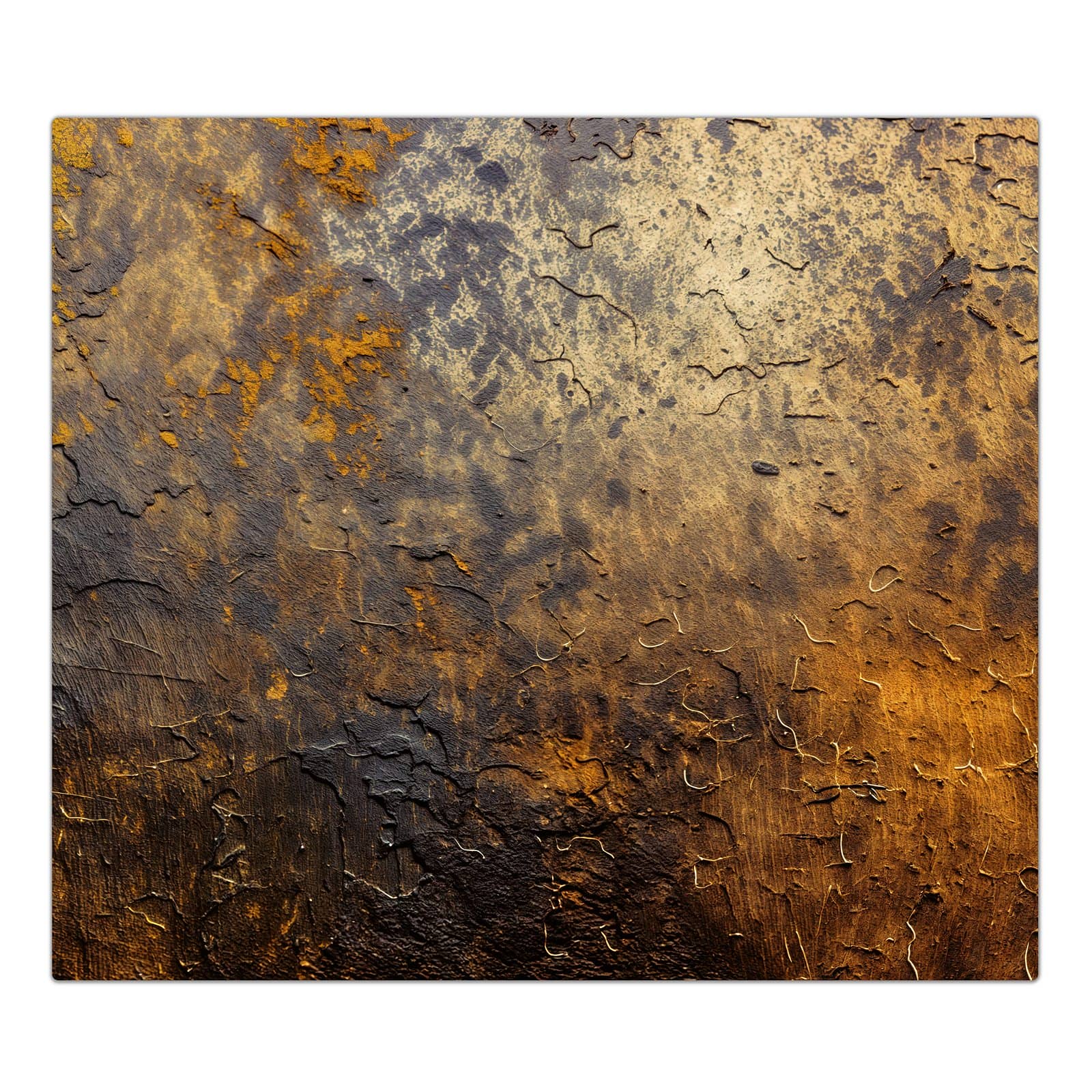 1-teilige Herdabdeckplatte mit Golden Texture-Motiv in der Frontansicht #grösse_1-Teilig (60x52cm)