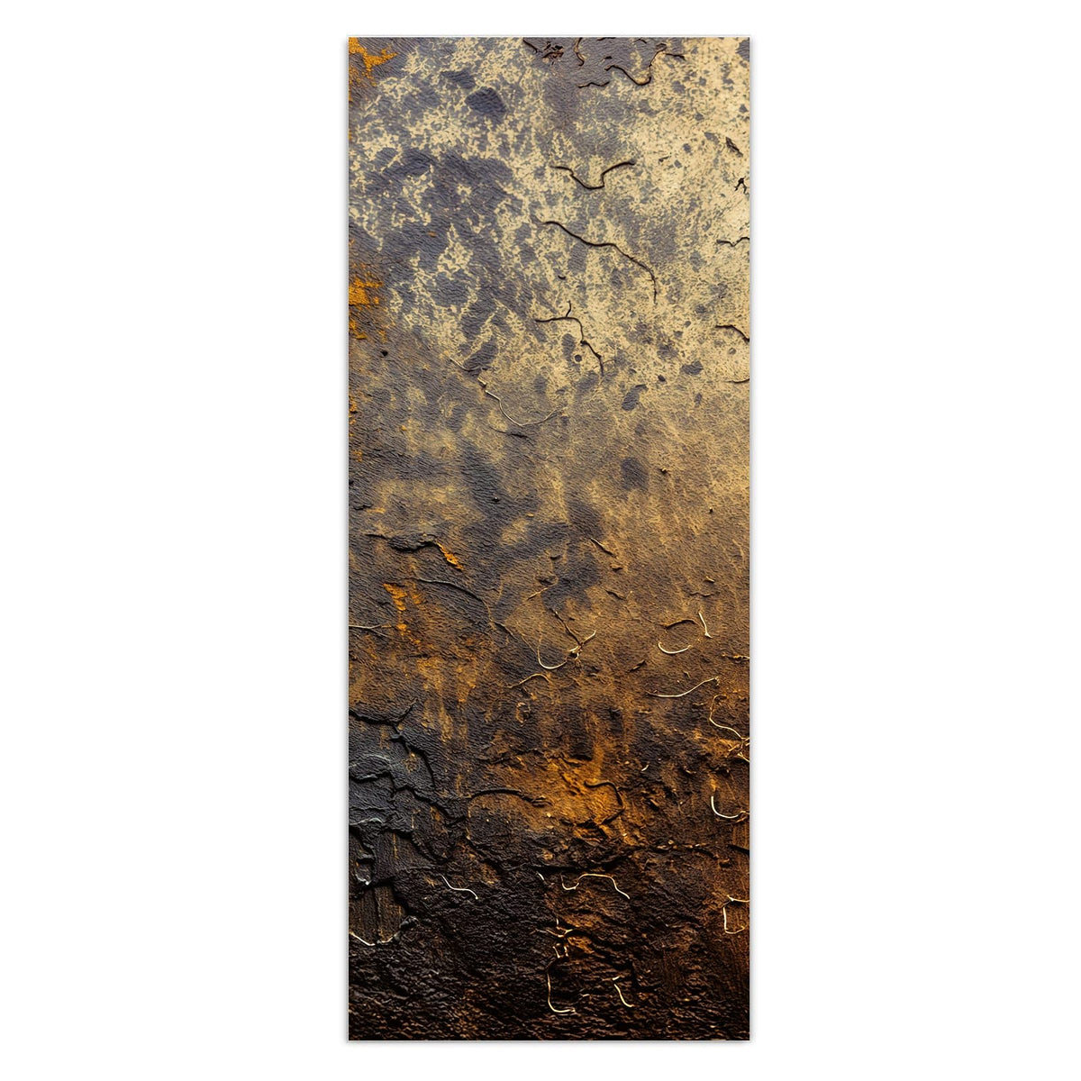 Wandbild - Goldbrauner Rost - Hochformat – Goldbraun verrostete Metallfläche