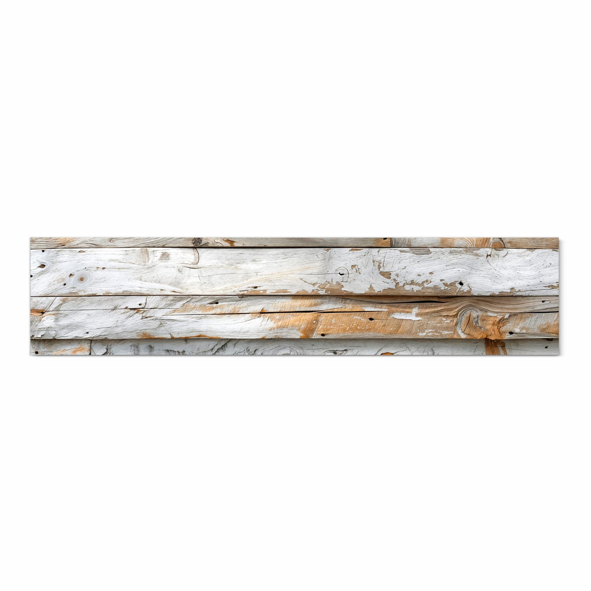 Flacher waschbarer Küchenteppich mit Motiv Verwittertes Holz Brettpanel in Frontansicht