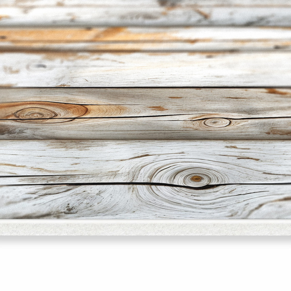 Wasserabweisender moderner Küchenläufer mit Motiv Verwittertes Holz Brettpanel in seitlicher Ansicht