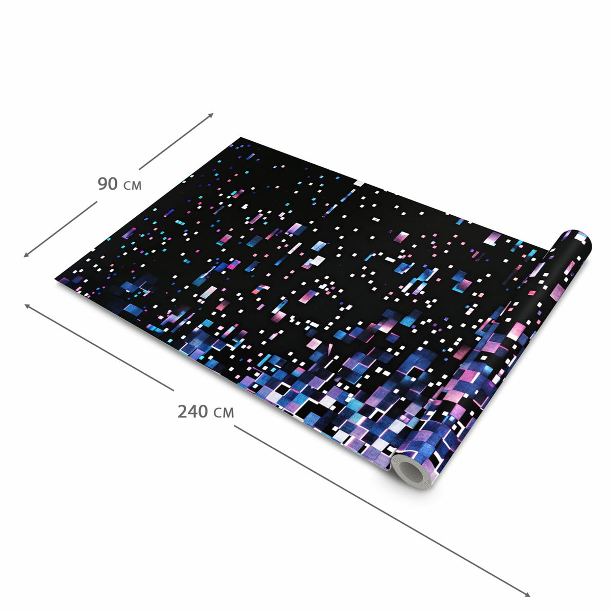Pflegeleichter waschbarer Küchenläufer mit Motiv Pixelmuster in der Größe 60x240 cm
