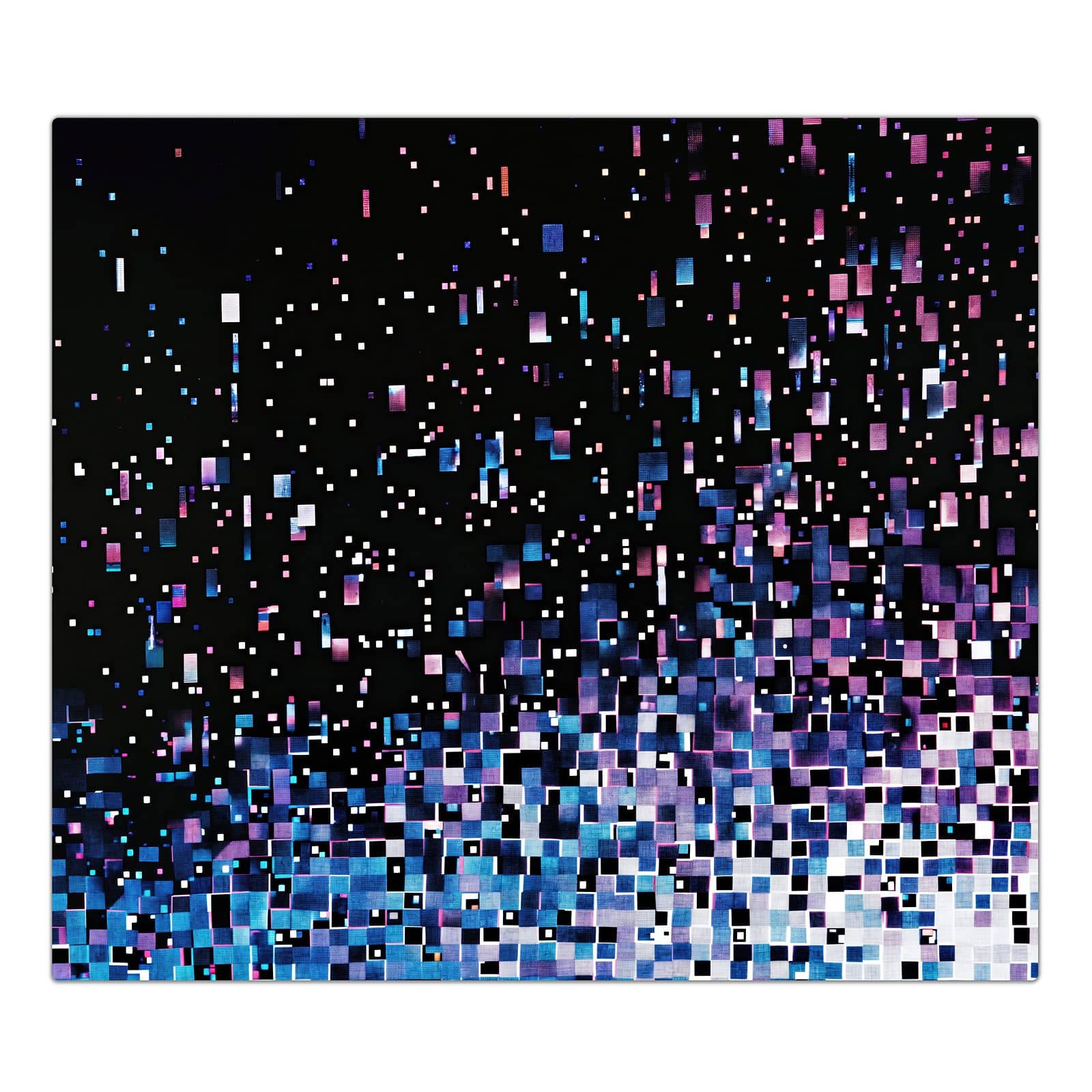1-teilige Herdabdeckplatte mit Pixelmuster-Motiv in der Frontansicht