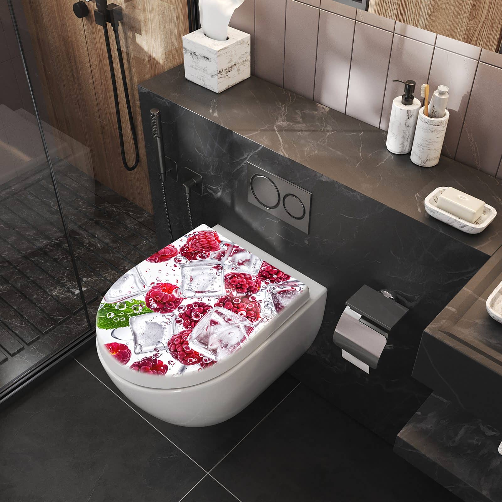 WC-Sitz mit Absenkautomatik Himbeereis