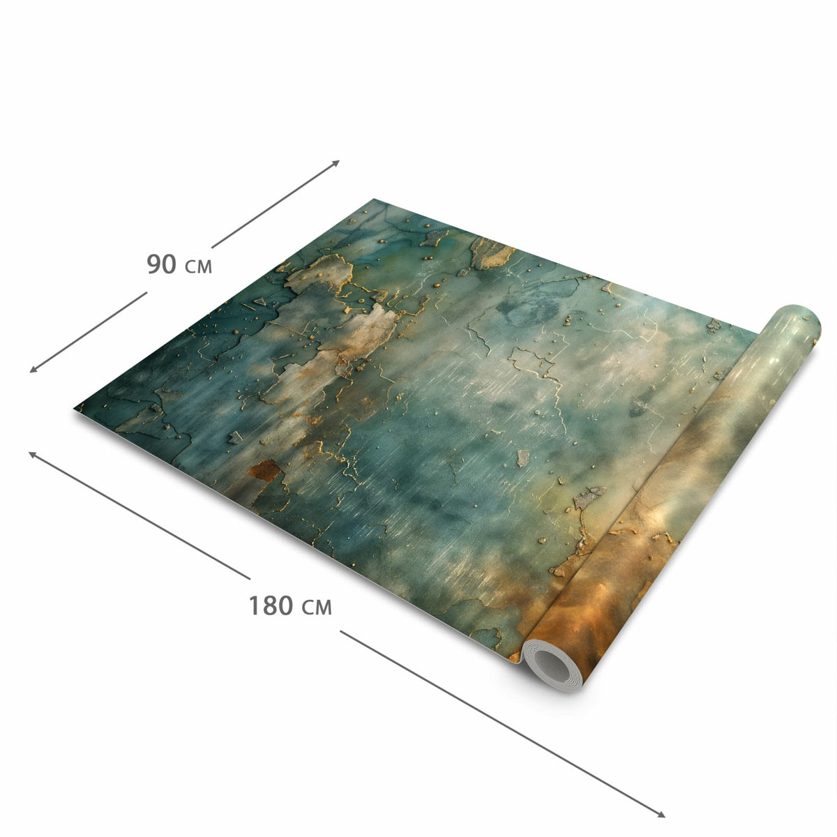Komfortabler Küchenteppich mit Motiv Gealterte Wand in der Grösse 60x180 cm für die Küche