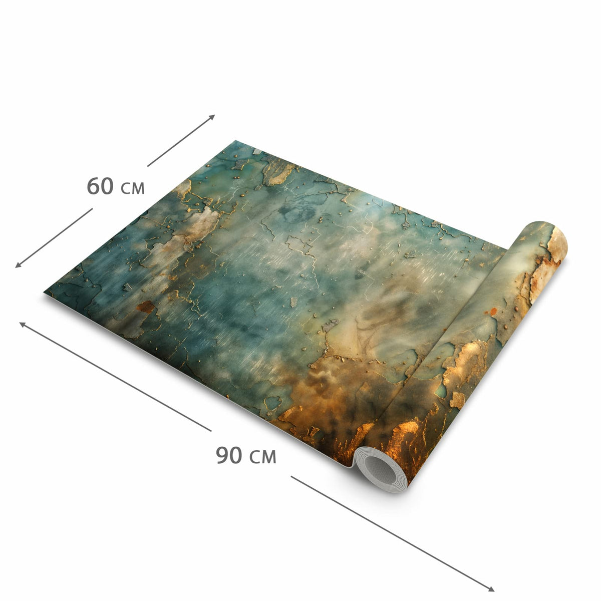 Schmutzabweisender Küchenteppich mit Motiv Gealterte Wand in der Grösse 60x180 cm
