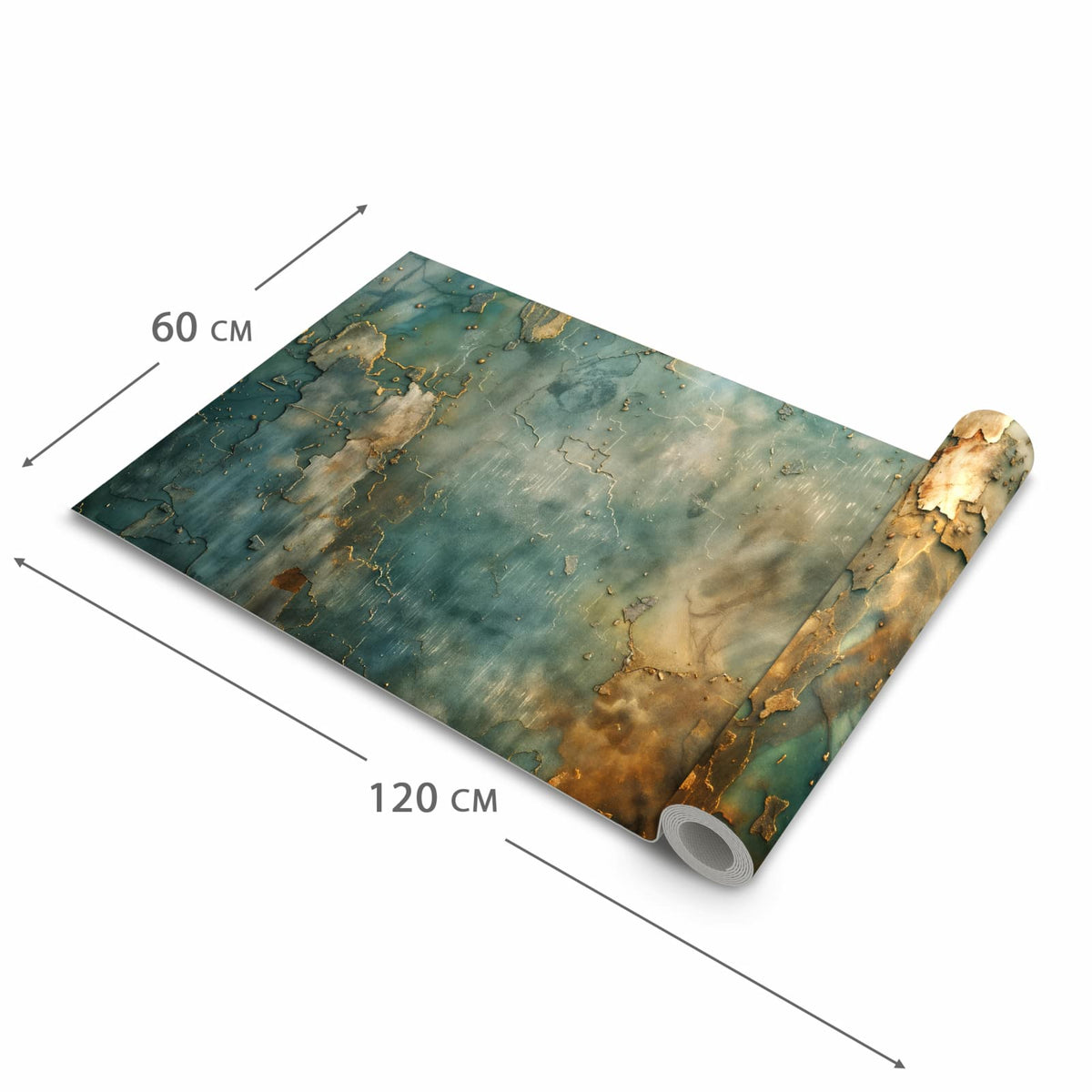 Geräuschdämpfender Teppich für die Küche mit Motiv Gealterte Wand in der Größe 60x180 cm