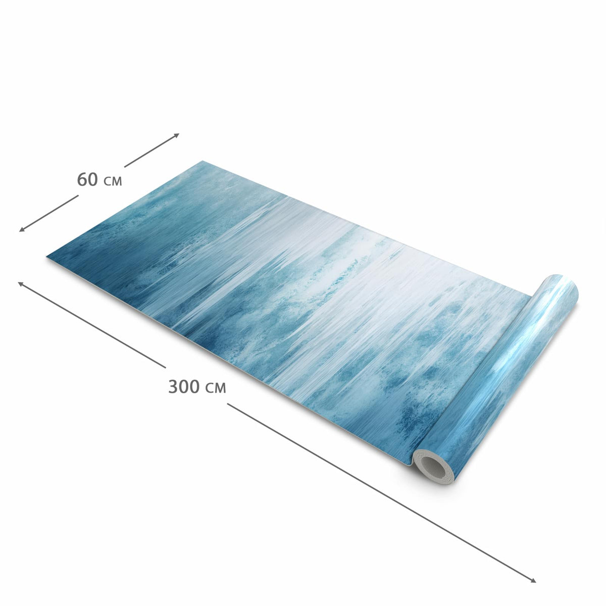 Feuchtigkeitsresistenter Küchenläufer mit Motiv Gefrorener Wasserfall in der Größe 60x180 cm