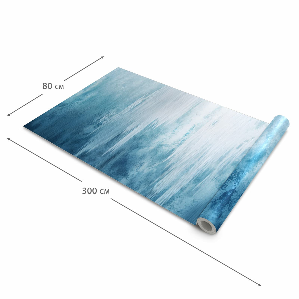 Formstabiler Küchenteppich mit Motiv Gefrorener Wasserfall in der Grösse 60x180 cm
