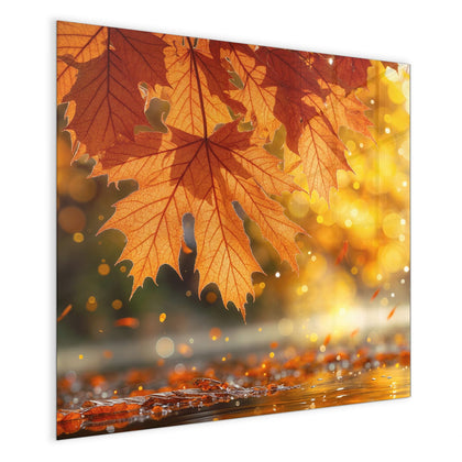 Magnettafel mit dem Motiv Orange Ahornblätter