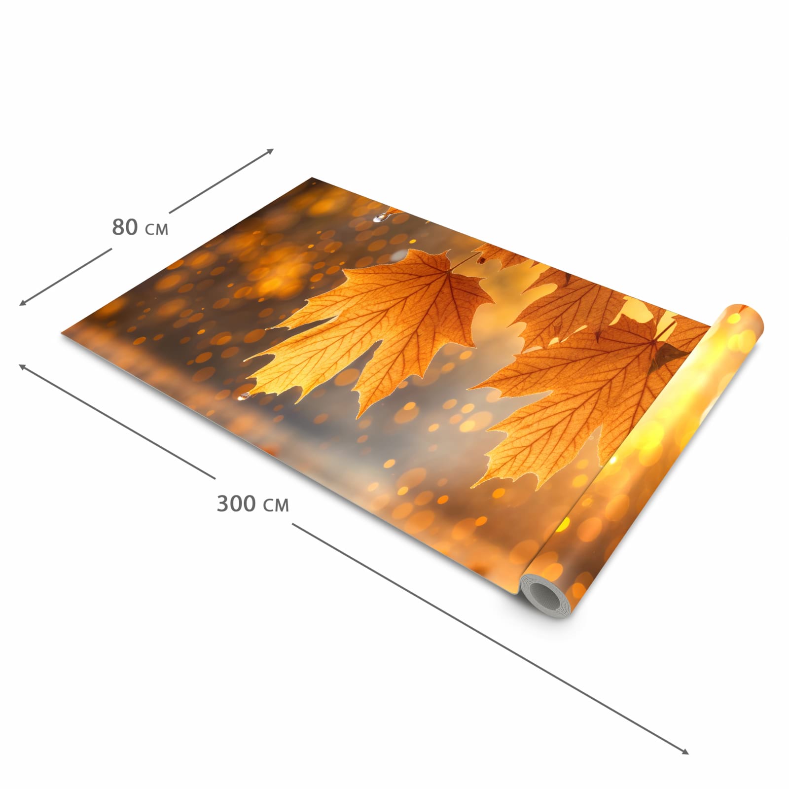 Rutschhemmender waschbarer Küchenläufer mit Motiv Blätter von Herbstliche in der Größe 60x180 cm