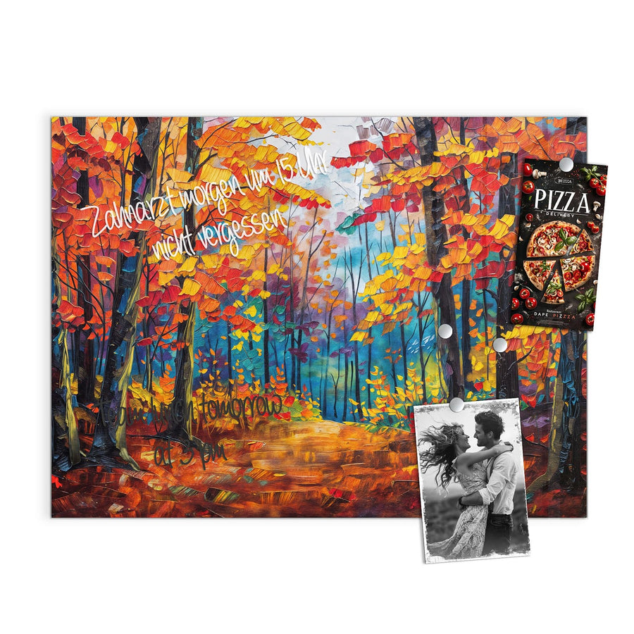 Maße Magnettafel - Gemalter Herbstwald