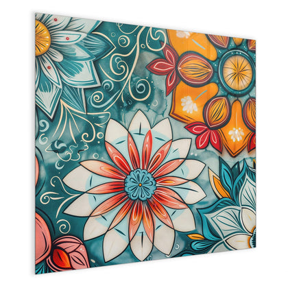 Magnettafel mit dem Motiv Ornamente und Blüten
