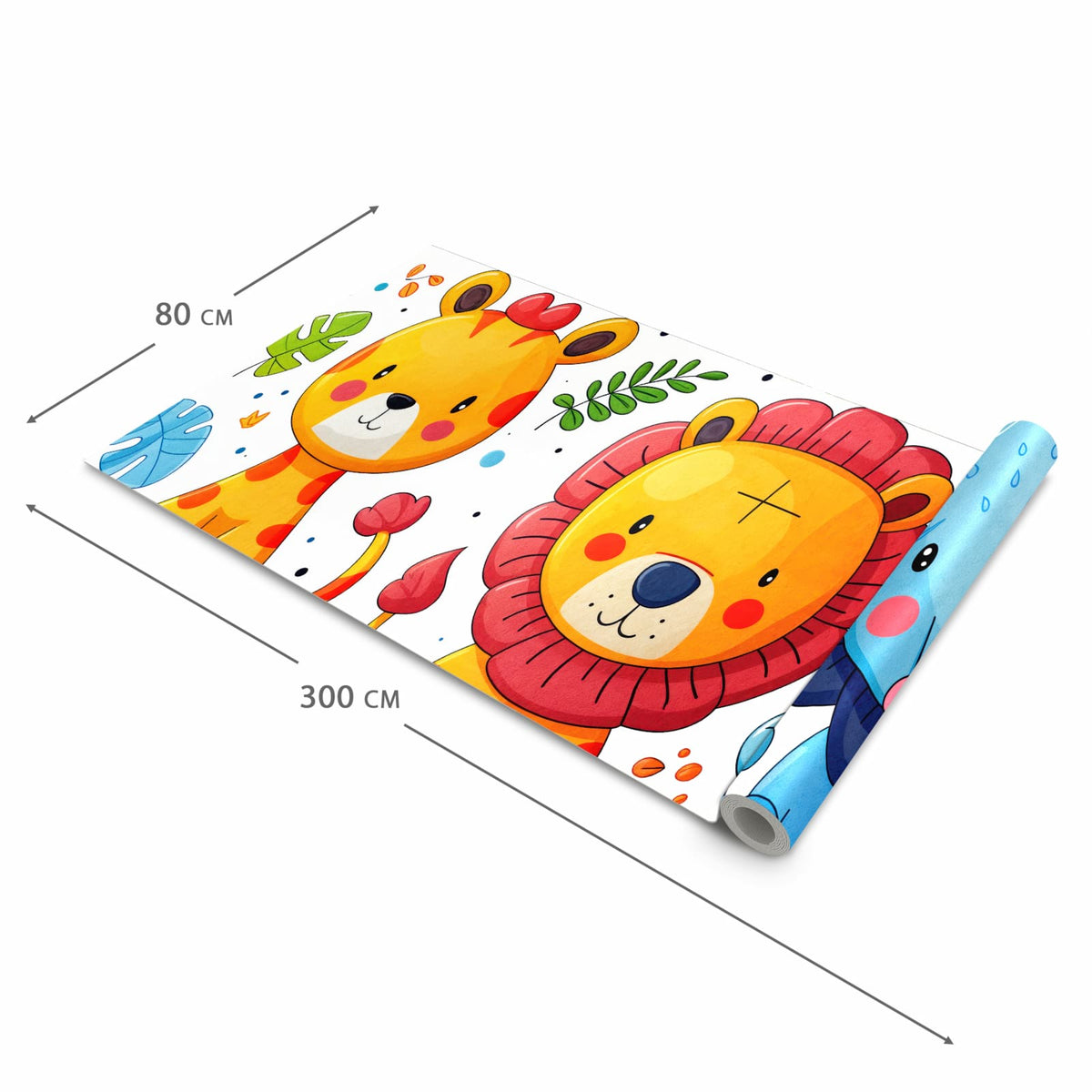 Strapazierfähiger Küchenteppich mit Motiv Tierisches Design in der Grösse 90x240 cm