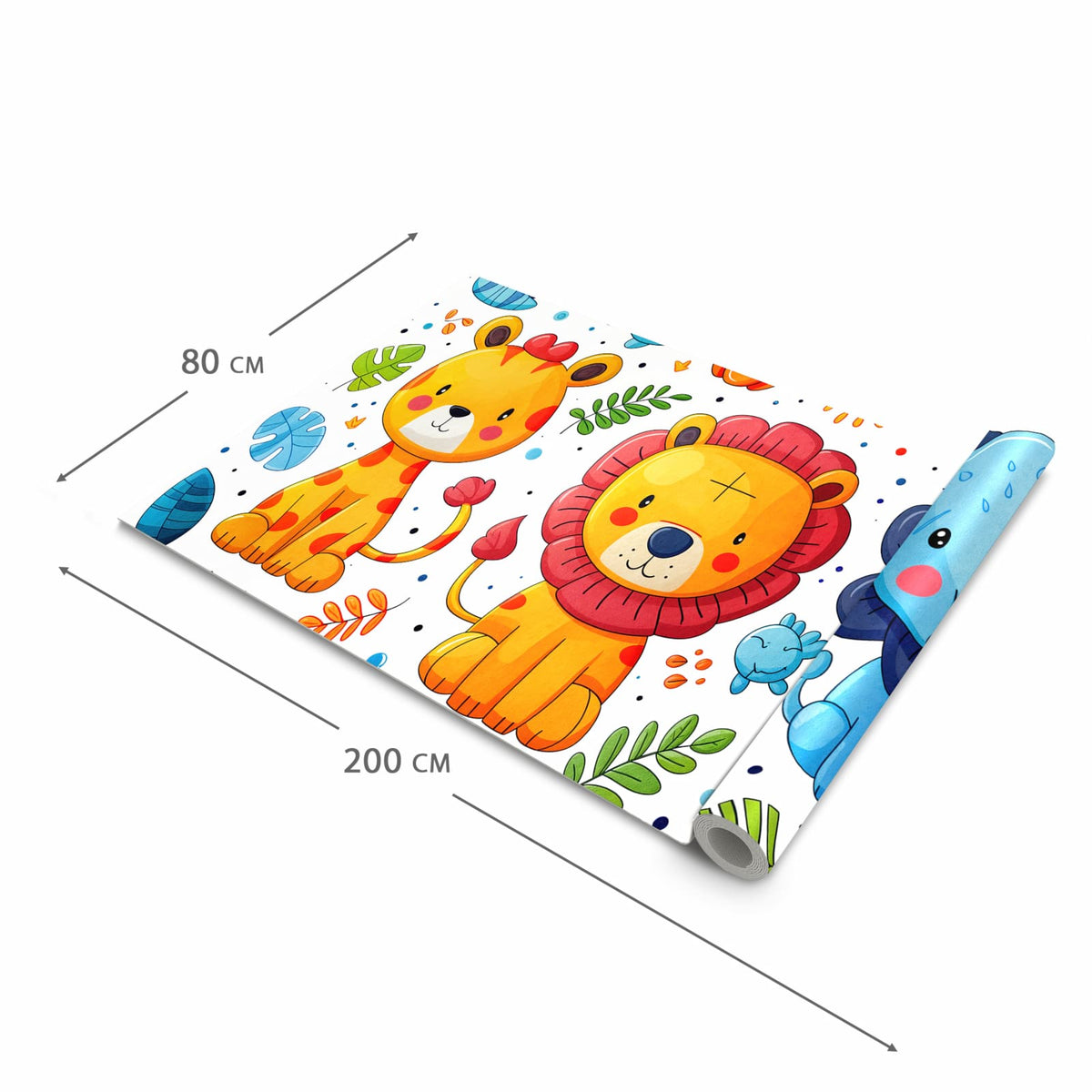 Pflegeleichter rutschfester Küchenteppich mit Motiv Tierisches Design in der Grösse 90x240 cm