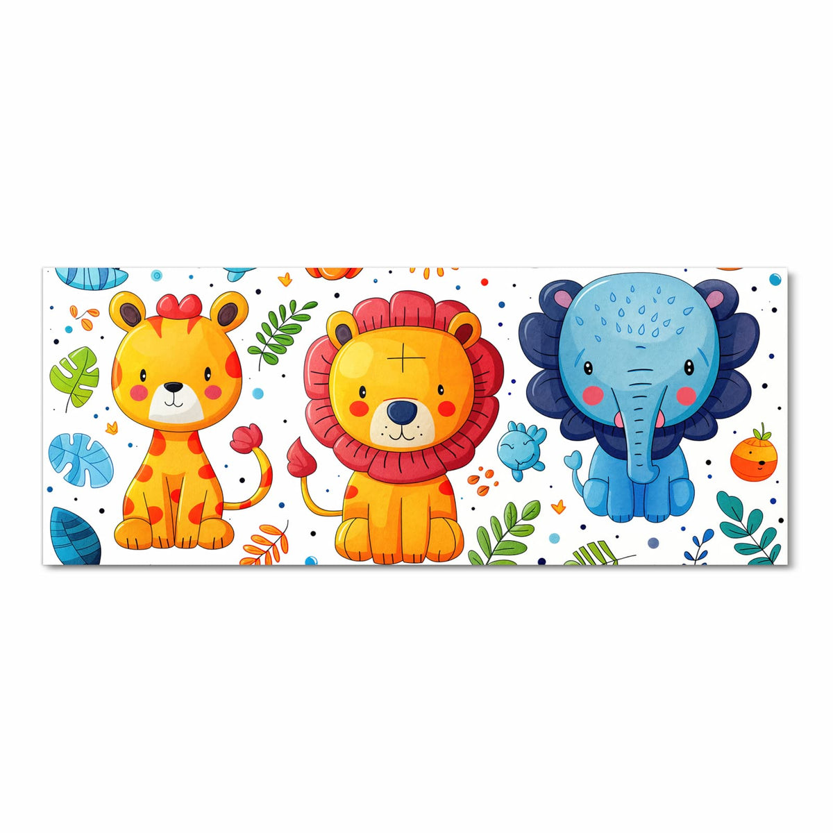 Fleckenresistenter Küchenteppich mit Motiv Tierisches Design in Frontansicht