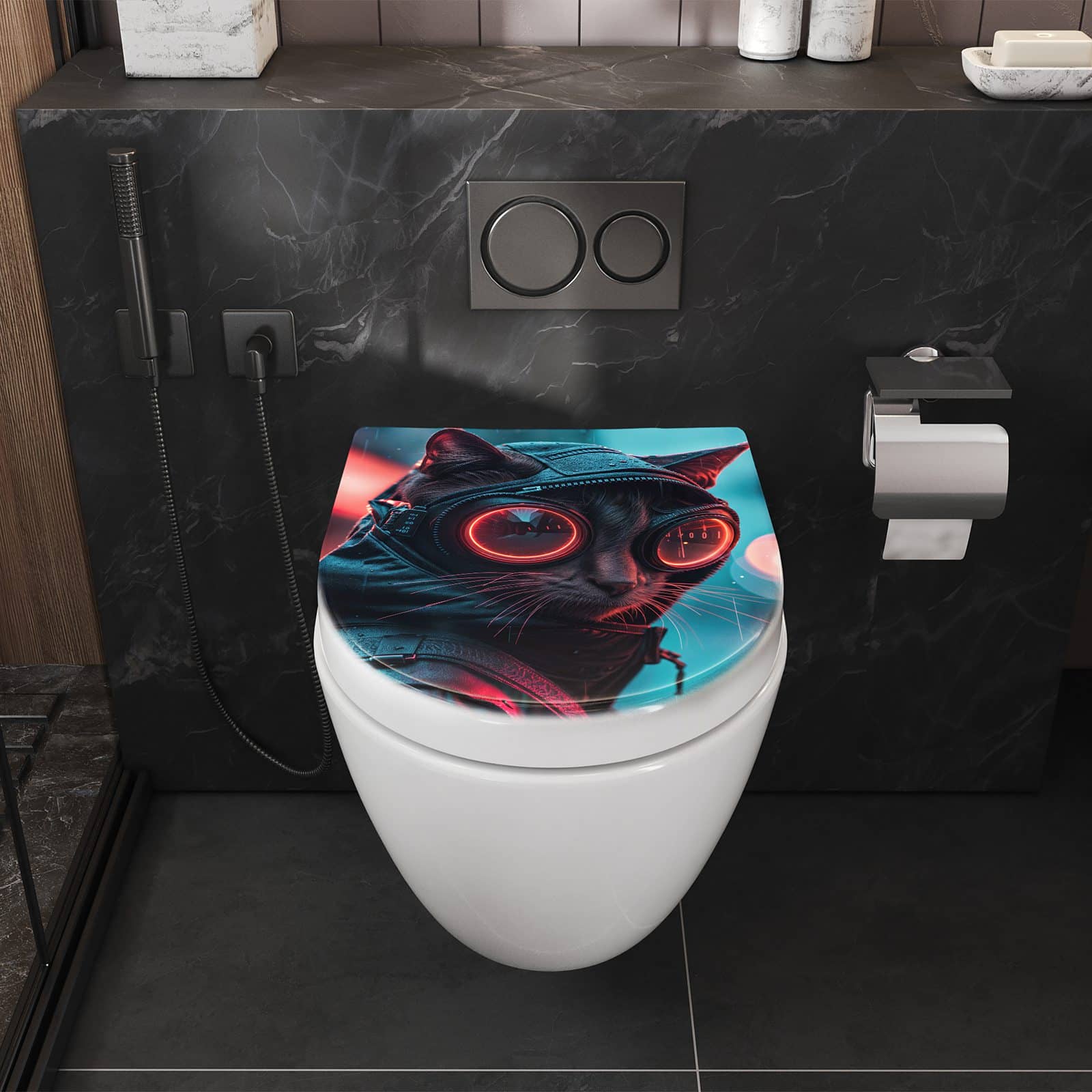 WC-Sitz mit Absenkautomatik Cyber Katze