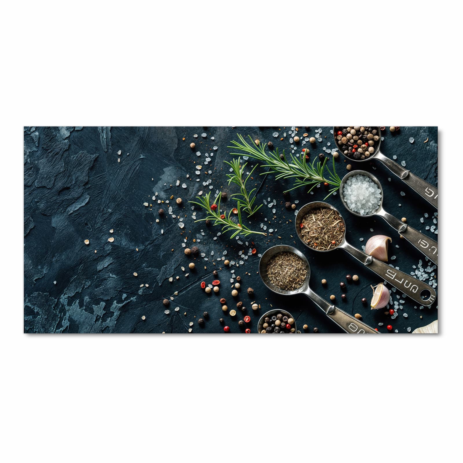 Rutschfester Küchenläufer mit Kräutersammlung-Motiv Front - Frontansicht, schützt den Boden