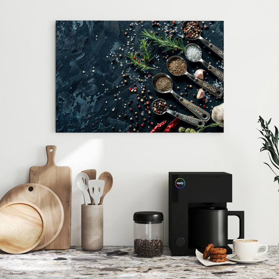 Maße Metall Magnettafel - Gewürze in Messlöffeln