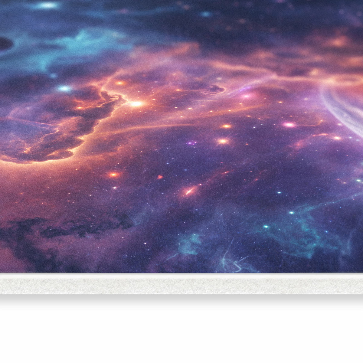 Küchenteppich mit Motiv Kosmisches Universum in seitlicher Ansicht für sichere Aufbewahrung